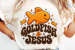 Goldfish & Jesus PNG Retro Shirt Design Product Image 6