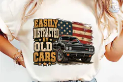 Easily Distracted Old Cars PNG Shirt Product Image 6