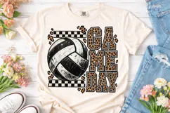 Volleyball Game Day PNG Sublimation Tee Product Image 2