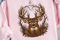 Woodland Buck Deer PNG Sublimation Tee Product Image 2