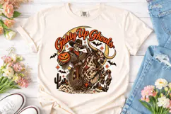Giddy Up Ghouls Halloween Cowboy PNG Product Image 2
