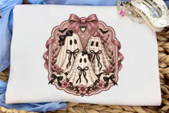 Coquette Ghost Halloween PNG Shirt Product Image 5
