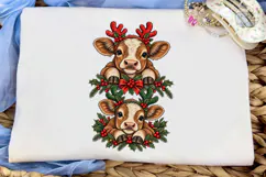 Christmas Cow Reindeer PNG Shirt Design Product Image 5