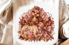 Cute Turkey Thanksgiving PNG Sublimation Product Image 4