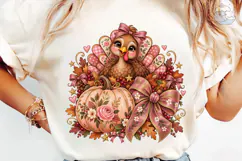 Cute Turkey Thanksgiving PNG Sublimation Product Image 6
