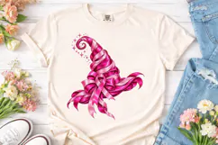 Pink Ribbon Witch Hat PNG Sublimation Product Image 2