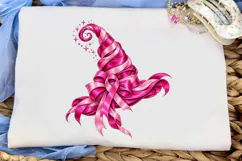 Pink Ribbon Witch Hat PNG Sublimation Product Image 5