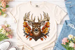 Fall Deer Buck Antlers PNG Shirt Design Product Image 2