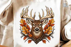 Fall Deer Buck Antlers PNG Shirt Design Product Image 4