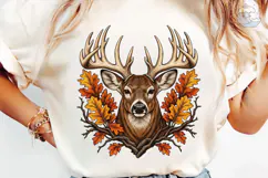 Fall Deer Buck Antlers PNG Shirt Design Product Image 6