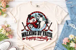 Walking By Faith Bear PNG Shirt Design Product Image 2