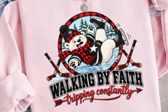 Walking By Faith Bear PNG Shirt Design Product Image 3