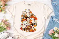 Ghost Bee Fall Halloween PNG Shirt Product Image 2