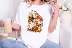 Ghost Bee Fall Halloween PNG Shirt Product Image 1