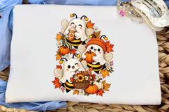 Ghost Bee Fall Halloween PNG Shirt Product Image 5