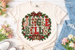 Jingle Bells Christmas Wreath PNG Shirt Product Image 2
