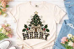 Merry Christmas Tree PNG Sublimation Shi Product Image 2