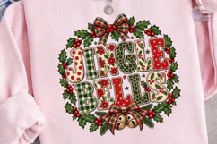 Jingle Bells Christmas Wreath PNG Shirt Product Image 3