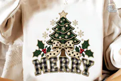 Merry Christmas Tree PNG Sublimation Shi Product Image 4