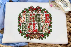Jingle Bells Christmas Wreath PNG Shirt Product Image 6