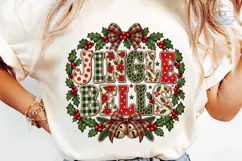 Jingle Bells Christmas Wreath PNG Shirt Product Image 1