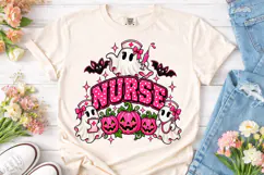 Halloween Nurse Ghost PNG Shirt Design Product Image 2
