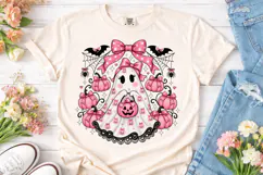 Coquette Ghost Halloween PNG Shirt Product Image 2