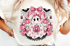Coquette Ghost Halloween PNG Shirt Product Image 1