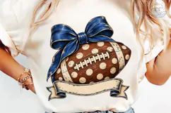 Football Bow Polka Dot PNG Shirt Design Product Image 6