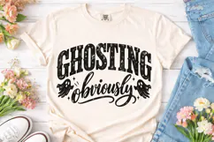 Ghosting Obviously Halloween PNG Tee Product Image 2