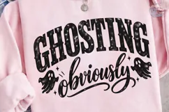 Ghosting Obviously Halloween PNG Tee Product Image 3