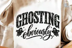 Ghosting Obviously Halloween PNG Tee Product Image 4