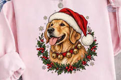 Christmas Golden Retriever PNG Shirt Product Image 3
