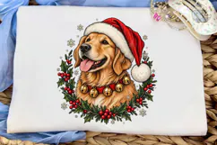 Christmas Golden Retriever PNG Shirt Product Image 6