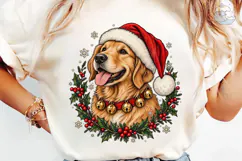Christmas Golden Retriever PNG Shirt Product Image 1