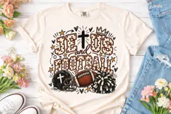 Jesus and Football PNG Sublimation Tee Product Image 2