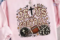 Jesus and Football PNG Sublimation Tee Product Image 3
