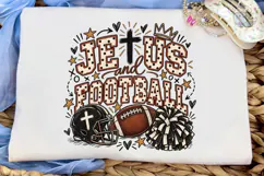 Jesus and Football PNG Sublimation Tee Product Image 1