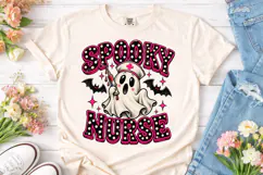 Spooky Nurse Ghost Halloween PNG Tee Product Image 2