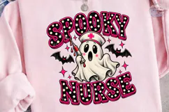 Spooky Nurse Ghost Halloween PNG Tee Product Image 3