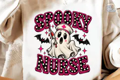 Spooky Nurse Ghost Halloween PNG Tee Product Image 4