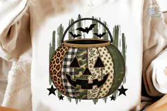 Halloween Pumpkin Bucket PNG Shirt Product Image 4