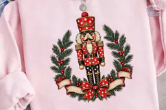 Christmas Nutcracker Wreath PNG Shirt Product Image 3