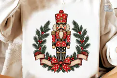 Christmas Nutcracker Wreath PNG Shirt Product Image 4