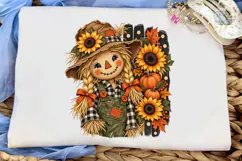 Fall Scarecrow Sunflower PNG Shirt Desig Product Image 5