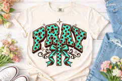 Pray Cross Bow Polka Dot PNG Shirt Product Image 2