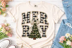 Merry Christmas Tree PNG Shirt Design Product Image 2