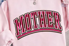 Mother Striped Varsity PNG Shirt Design Product Image 2