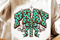Pray Cross Bow Polka Dot PNG Shirt Product Image 4