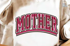 Mother Striped Varsity PNG Shirt Design Product Image 3